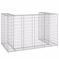 vidaXL Gabion Wall for Garbage Bins Galvanised Steel Wheelie Bin Multi Sizes - 180 x 100 x 110 cm - Additional view 4