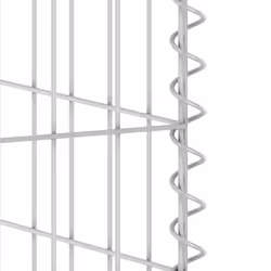 vidaXL Gabion Wall for Garbage Bins Galvanised Steel Wheelie Bin Multi Sizes - 180 x 100 x 110 cm - Additional view 5