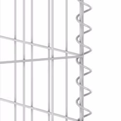 vidaXL Gabion Wall for Garbage Bins Galvanised Steel Wheelie Bin Multi Sizes - 250 x 100 x 110 cm - Additional view 7