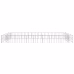 vidaXL Gabion Raised Bed Garden Basket Planter Retaining Wall Galvanised Steel - 200  x 100  x 20 cm - Additional view 2