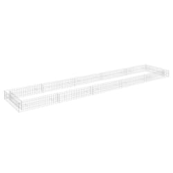 vidaXL Gabion Raised Bed Garden Basket Planter Retaining Wall Galvanised Steel - 500  x 100  x 20 cm