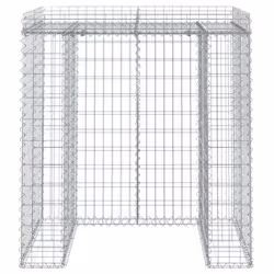 vidaXL Gabion Wall for Garbage Bin Gabion Cage Stone Cage Wall Galvanised Iron - 110 x 91 x 120 cm - Additional view 2