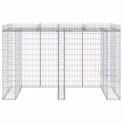 vidaXL Gabion Wall for Garbage Bin Gabion Cage Stone Cage Wall Galvanised Iron - 192 x 91 x 120 cm