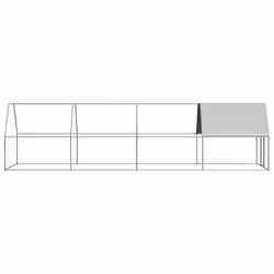 vidaXL Outdoor Chicken Cage Galvanised Steel Patio Chicken Hen House Coop Run - Additional view 2