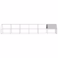 vidaXL Outdoor Chicken Cage Galvanised Steel Patio Chicken Hen House Coop Run