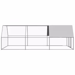 vidaXL Outdoor Chicken Cage Galvanised Steel Patio Chicken Hen House Coop Run - Additional view 2