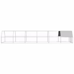 vidaXL Outdoor Chicken Cage Galvanised Steel Patio Chicken Hen House Coop Run