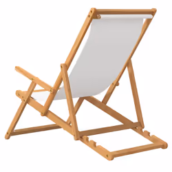 VidaXL 317696 outdoor chair Terrace Padded seat Polyester, Teak Cream - Additional view 4