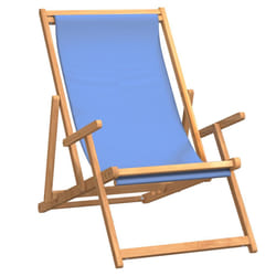 VidaXL 317697 outdoor chair Terrace Padded seat Polyester, Teak Blue
