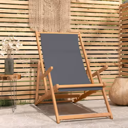 VidaXL 317698 outdoor chair Terrace Padded seat Polyester, Teak Grey