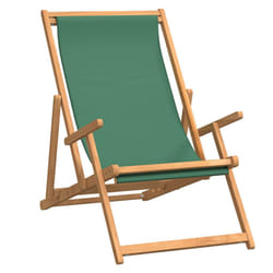 VidaXL 317699 outdoor chair Terrace Padded seat Polyester, Teak Green