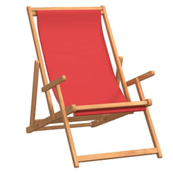 VidaXL 317700 outdoor chair Terrace Padded seat Polyester, Teak Red
