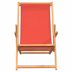 VidaXL 317700 outdoor chair Terrace Padded seat Polyester, Teak Red