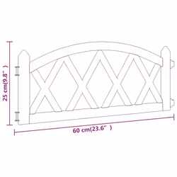 vidaXL 17x Lawn Edgings PP Outdoor Garden Edge Border Fence Multi Colours - red