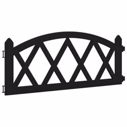 vidaXL 17x Lawn Edgings PP Outdoor Garden Edge Border Fence Multi Colours - black