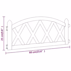 vidaXL 17x Lawn Edgings PP Outdoor Garden Edge Border Fence Multi Colours - black