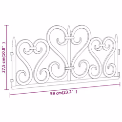 vidaXL 17x Lawn Edgings PP Outdoor Garden Edge Border Fence Multi Colours - black