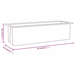 vidaXL 12x Flower Boxes for Euro Pallets Grey PP Raised Bed Patio Planter - Additional view 3