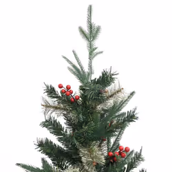 vidaXL Christmas Tree with Pine Cones Green 150 cm PVC&PE Holiday Decoration
