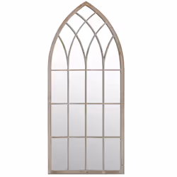 vidaXL Garden Mirror Iron for Outdoor Use Decor Black/Sand 100x45/70x30 cm - sand, 70 x 30 cm - Additional view 2