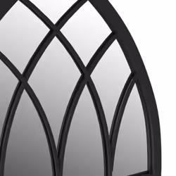 vidaXL Garden Mirror Iron for Outdoor Use Decor Black/Sand 100x45/70x30 cm - black, 70 x 30 cm - Additional view 4