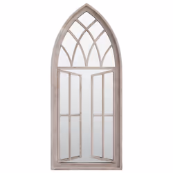 vidaXL Garden Mirror Iron for Outdoor Use Furniture Black/Sand 100x45/70x30 cm - sand, 70 x 30 cm