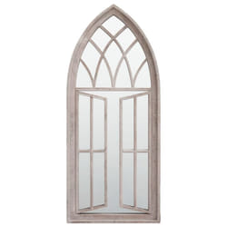 vidaXL Garden Mirror Iron for Outdoor Use Furniture Black/Sand 100x45/70x30 cm - sand, 70 x 30 cm