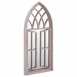vidaXL Garden Mirror Iron for Outdoor Use Furniture Black/Sand 100x45/70x30 cm - sand, 70 x 30 cm