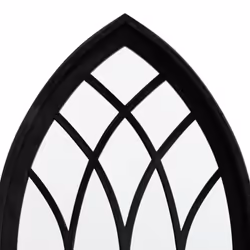 vidaXL Garden Mirror Iron for Outdoor Use Furniture Black/Sand 100x45/70x30 cm - black, 70 x 30 cm - Additional view 4