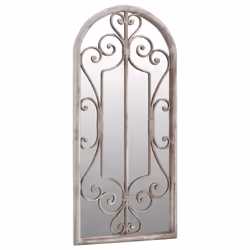 vidaXL Garden Mirror Iron for Outdoor Use Mirror Black/Sand 100x45/70x30 cm - sand, 100 x 45 cm - Additional view 2