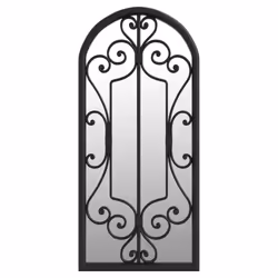 vidaXL Garden Mirror Iron for Outdoor Use Mirror Black/Sand 100x45/70x30 cm - black, 100 x 45 cm