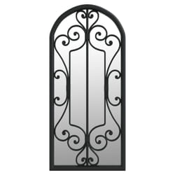 vidaXL Garden Mirror Iron for Outdoor Use Mirror Black/Sand 100x45/70x30 cm - black, 100 x 45 cm