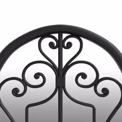 vidaXL Garden Mirror Iron for Outdoor Use Mirror Black/Sand 100x45/70x30 cm - black, 100 x 45 cm - Additional view 4