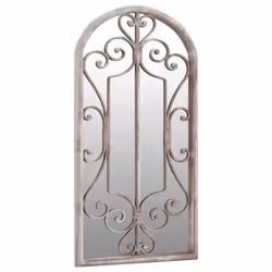 vidaXL Garden Mirror Iron for Outdoor Use Mirror Black/Sand 100x45/70x30 cm - sand, 70 x 30 cm - Additional view 2