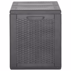 vidaXL Garden Storage Box 180L Black PP Rattan Outdoor Chest Case Tool Box - Additional view 6