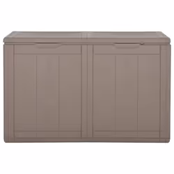 vidaXL Garden Storage Box 180L Brown PP Rattan Outdoor Terrace Chest Case - Additional view 6