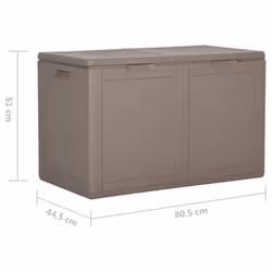 vidaXL Garden Storage Box 180L Brown PP Rattan Outdoor Terrace Chest Case - Additional view 8