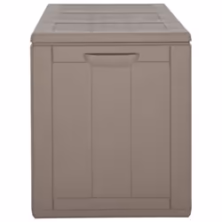 vidaXL Garden Storage Box 270L Brown PP Rattan Outdoor Terrace Chest Case - Additional view 7