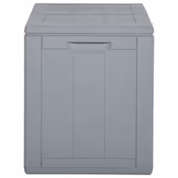 vidaXL Garden Storage Box 180L Grey PP Rattan Outdoor Terrace Tool Box Case - Additional view 4