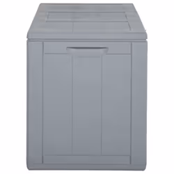 vidaXL Garden Storage Box 270L Grey PP Rattan Outdoor Chest Case Tool Box - Additional view 4