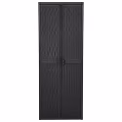 vidaXL Garden Storage Cabinet Black PP Rattan Outdoor Tool Locker Cabinet