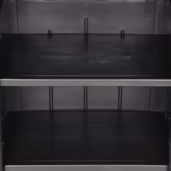 vidaXL Garden Storage Cabinet Black PP Rattan Outdoor Tool Locker Cabinet - Additional view 5