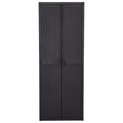 vidaXL Garden Storage Cabinet Black PP Rattan Outdoor Tool Locker Cabinet