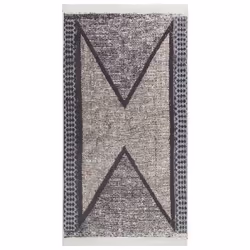 vidaXL Rug Black and Grey Cotton Floor Carpet Reversible Indoor Bedroom Rug - 120 x 180 cm - Additional view 3