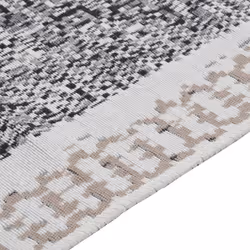 vidaXL Rug Black and Grey Cotton Floor Carpet Reversible Indoor Bedroom Rug - 120 x 180 cm - Additional view 4