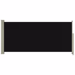 vidaXL Patio Retractable Side Awning Privacy Screen Garden Sunshade Screen - black, 140 x 300 cm