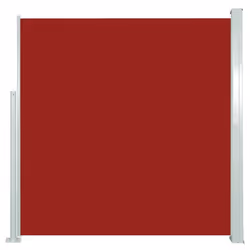 vidaXL Patio Retractable Side Awning 140x300 cm Red Garden Privacy Screen