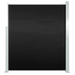 vidaXL Patio Retractable Side Awning Outdoor Privacy Screen Canopy Sunshade - black, 160 x 300 cm