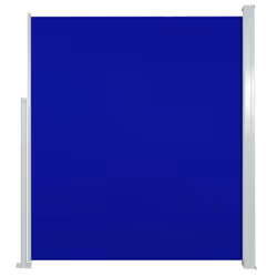 vidaXL Patio Retractable Side Awning Outdoor Privacy Screen Canopy Sunshade - blue, 160 x 300 cm