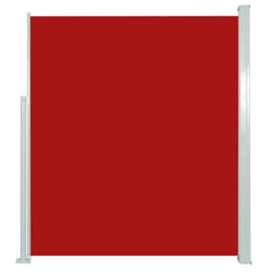 vidaXL Patio Retractable Side Awning Outdoor Privacy Screen Canopy Sunshade - red, 160 x 300 cm
